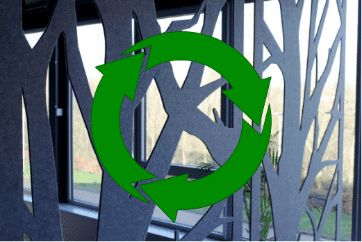 Duurzaam pet-vilt - akoestische divider