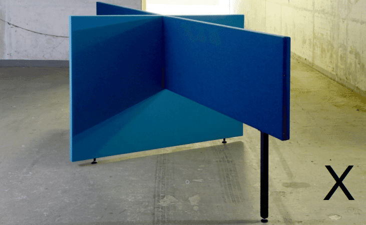 EASYfabric Workspace | Akoestisch scherm X-opstelling