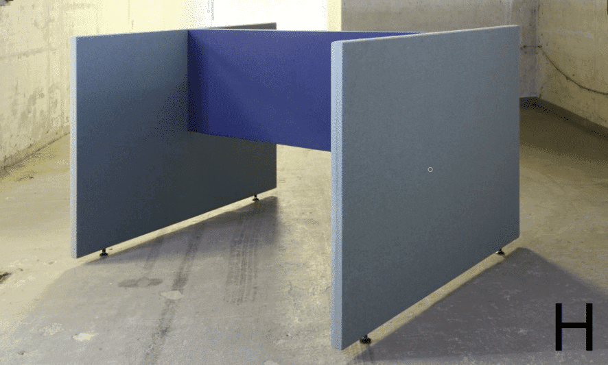 EASYfabric Workspace | Akoestisch scherm H-opstelling