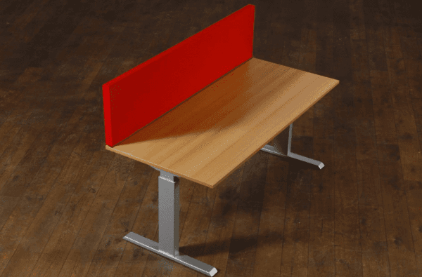 EASYfabric desk screen op het bureau